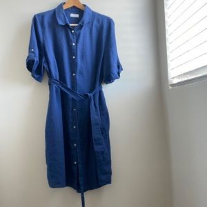 NWOT Untuckit Short Sleeved Belted Linen Shirtdress size 18